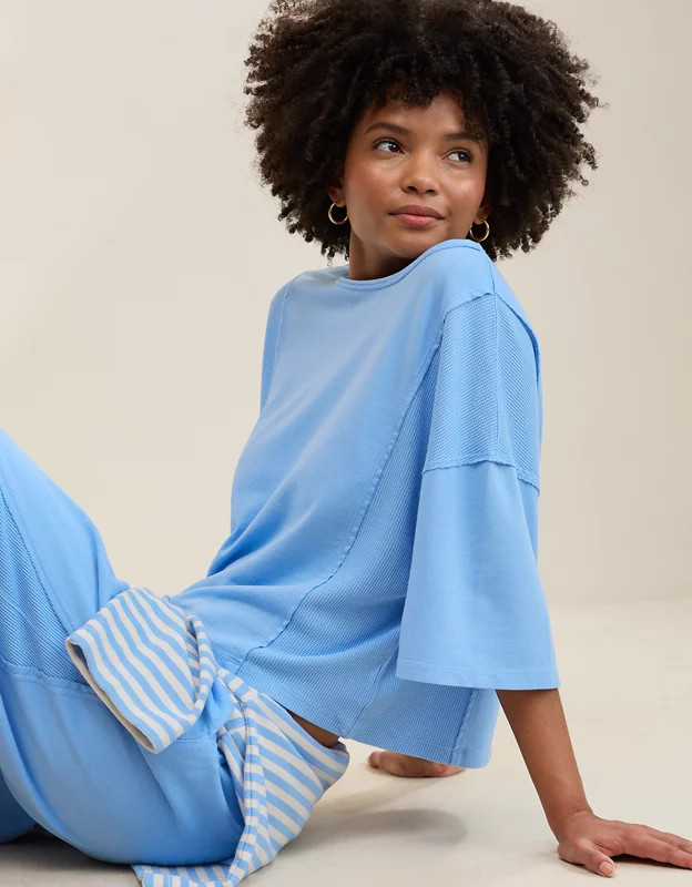 Aerie Unwind Waffle T-Shirt | Aerie