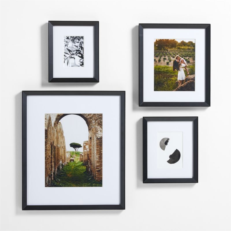 Icon Wood 4-Piece Black Gallery Wall Picture Frame Set + Reviews | Crate & Barrel | Crate & Barrel