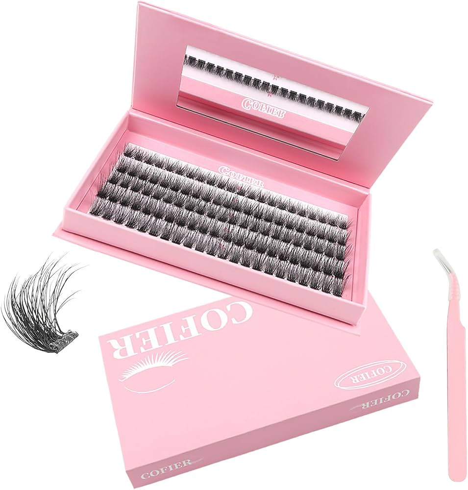 Glue-Free Wispy Lash Clusters Kit, 100 Pcs Individual Eyelash Clusters (12-20mm D Curl)- DIY Lash... | Amazon (US)