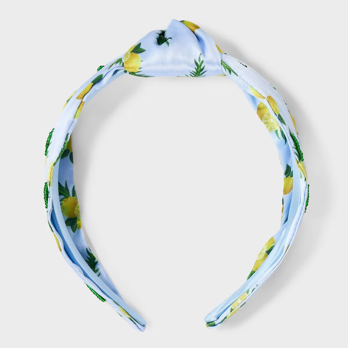 Top Knot Headband with Lemons - A New Day™ Blue/Yellow | Target