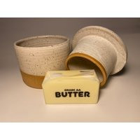 Farmhouse-Pottery-Butter-Keeper-Crock-Girlfriend Gift-Butter Dish-Gift For Her-Wedding Gift-Home Dec | Etsy (US)