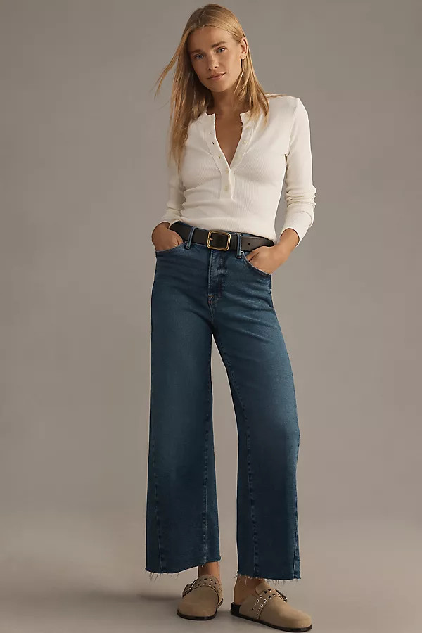 Good Waist High-Rise Cropped Palazzo Jeans | Anthropologie (US)