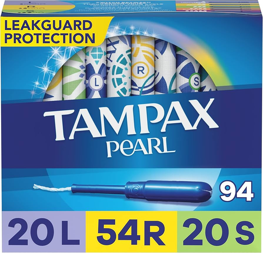 Tampax Pearl Tampons Multipack, Light/Regular/Super Absorbency, with Leakguard Braid, Unscented, ... | Amazon (US)