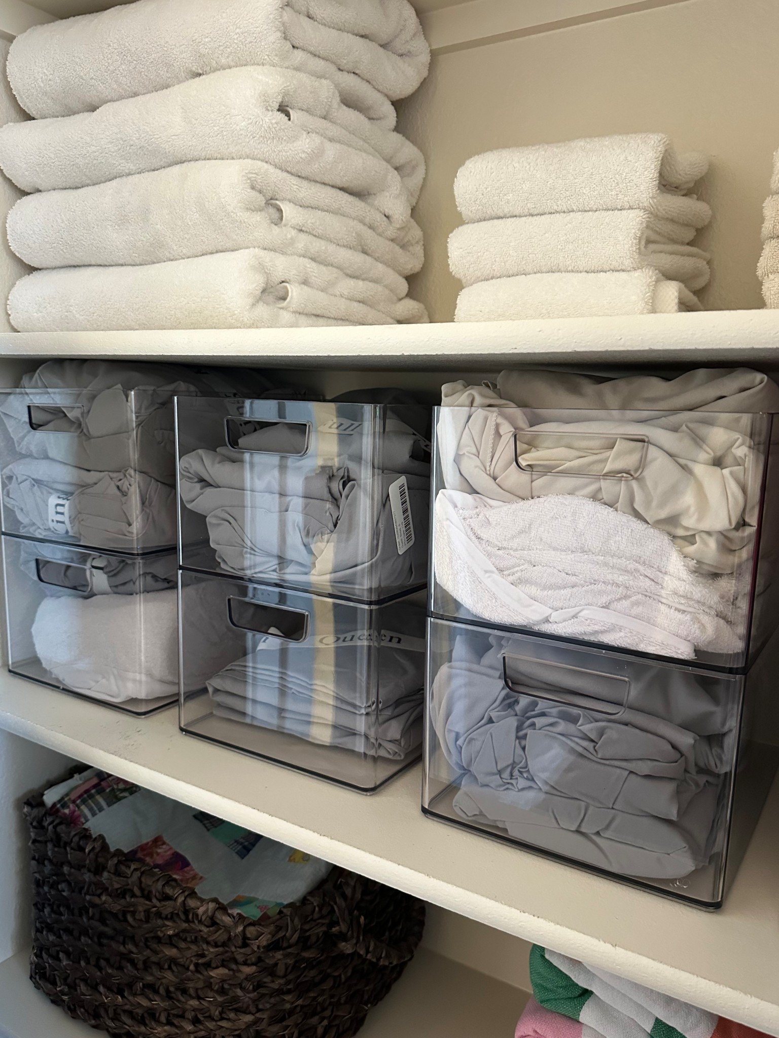 Organize your bedding with these clear crates from Target

#LTKHome