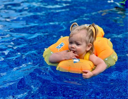 Going on our third year of being able to use this pool float and after that our second daughter will be able to start to use it! Truly worth the small investment for 5+ summers of use on vacation and in pools!

#LTKswim #LTKSeasonal #LTKbaby