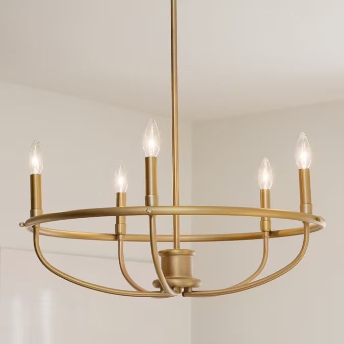 Kichler Bethel 5-Light Classic Bronze Modern/Contemporary Dry Rated Chandelier | Lowe's