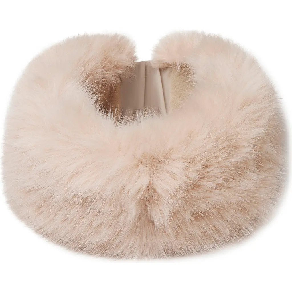 Naked Wardrobe Faux Fur Headband in Cream at Nordstrom | Nordstrom