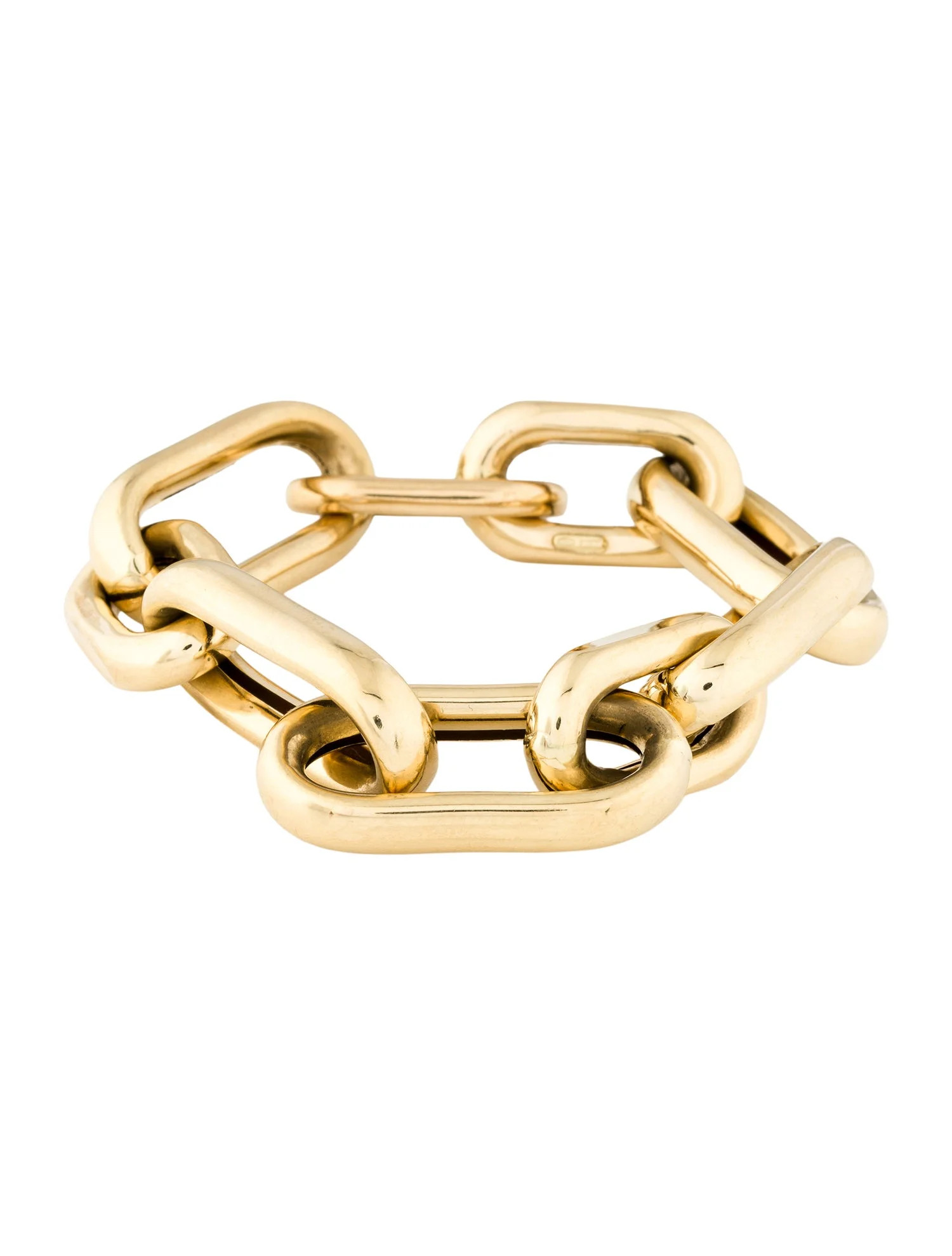 18K Hollow Extra Large Link Bracelet | The RealReal