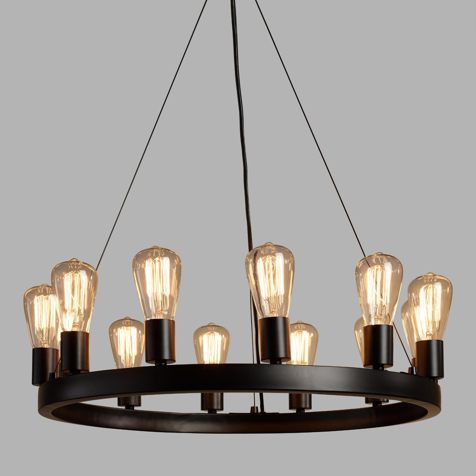 Round 12-Light Edison Bulb Chandelier by World Market | World Market