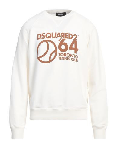 Dsquared2 Man Sweatshirt Cream Size S Cotton, Elastane | YOOX (US)