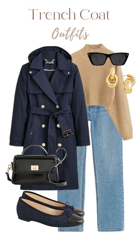 Trench coat outfits, navy coats, camel sweater, Amazon finds, mom jeans, spring outfit 

#LTKfindsunder100 #LTKworkwear #LTKstyletip