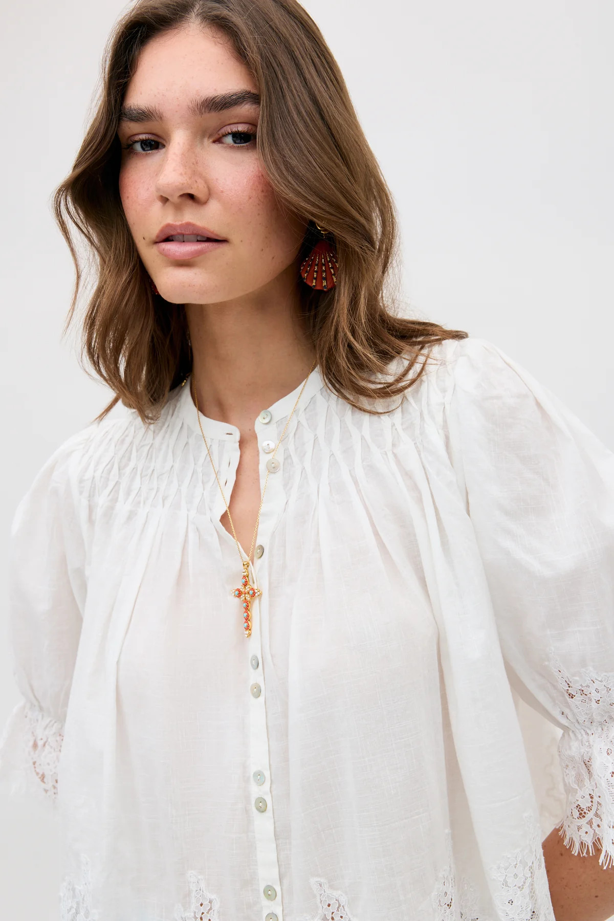 erika top ivory | Rixo