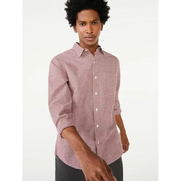 Free Assembly Men's Everyday Point Collar Shirt | Walmart (US)