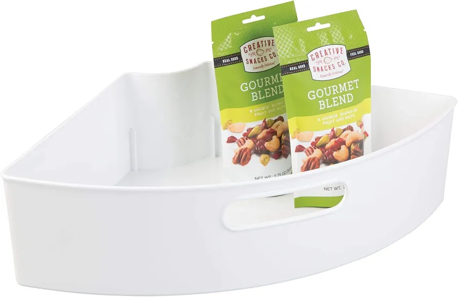 iDesign 62631 Plastic Lazy Susan Cabinet Storage Bin, 1/4 Wedge Container for Kitchen, Pantry, Co... | Amazon (US)