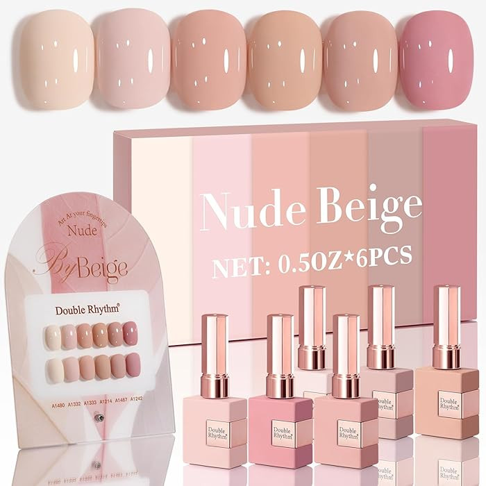 Double Rhythm 6 Pcs 15 ML Gel Polish Set Same Color Same Bottle Soak Off Gel Polish Kit Nail Art ... | Amazon (US)