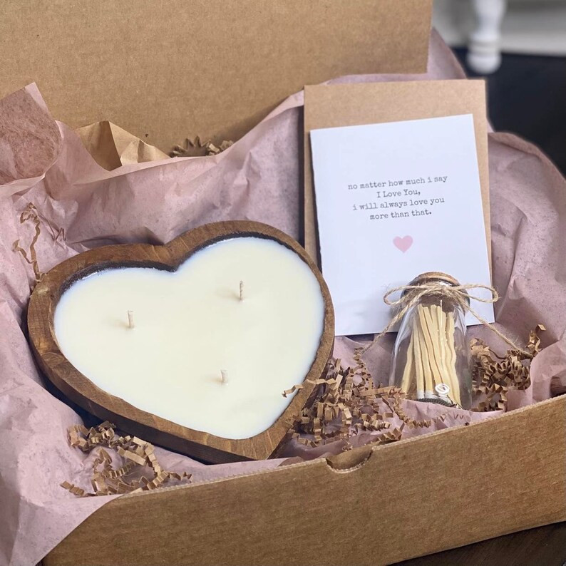 Valentines Heart Bowl Candle Gift for Her Gift Box for - Etsy | Etsy (US)