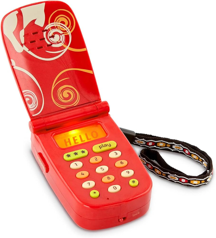 B. toys- Hellophone- Red- Pretend Play Toy Cell Phone – Kids Play Phone with Light Sounds and S... | Amazon (US)