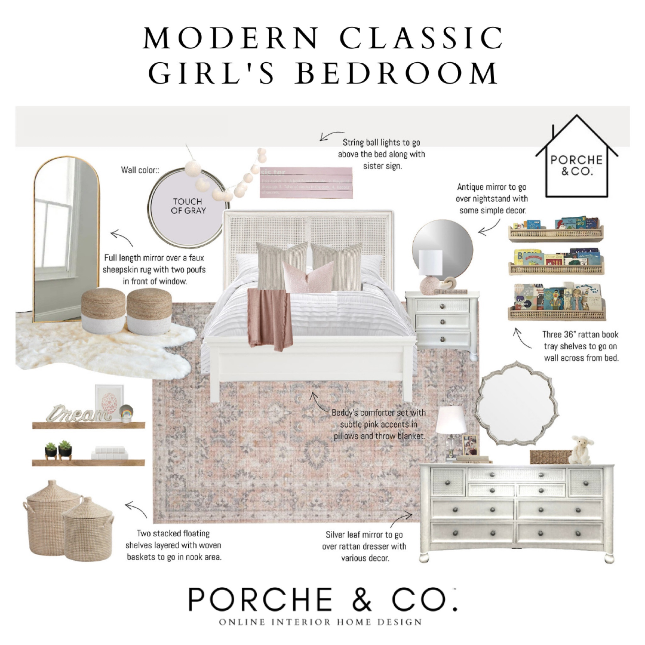 Girls bedroom inspo, girls bedroom moodboard, girls bedroom decor, young girls room design #edesign #virtualinteriordesign

#LTKhome #LTKkids #LTKstyletip