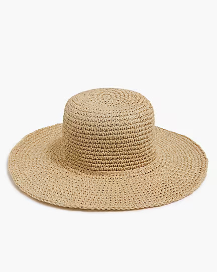 Crochet straw hat | J.Crew Factory