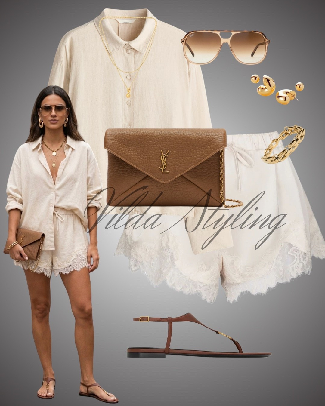 Effortless Linen & Lace Luxury ✨🐚
There is nothing quite like a monochrome neutral moment to make a summer outfit look instantly expensive. This look strikes the perfect balance between relaxed vacation vibes and high-end sophistication. #LTKSummer #QuietLuxury #MonochromeStyle #LinenOutfit #YSL #VacationStyle #SummerChic #NeutralAesthetic #EuropeanSummer 

#LTKpartywear #LTKsummer #LTKdatenight