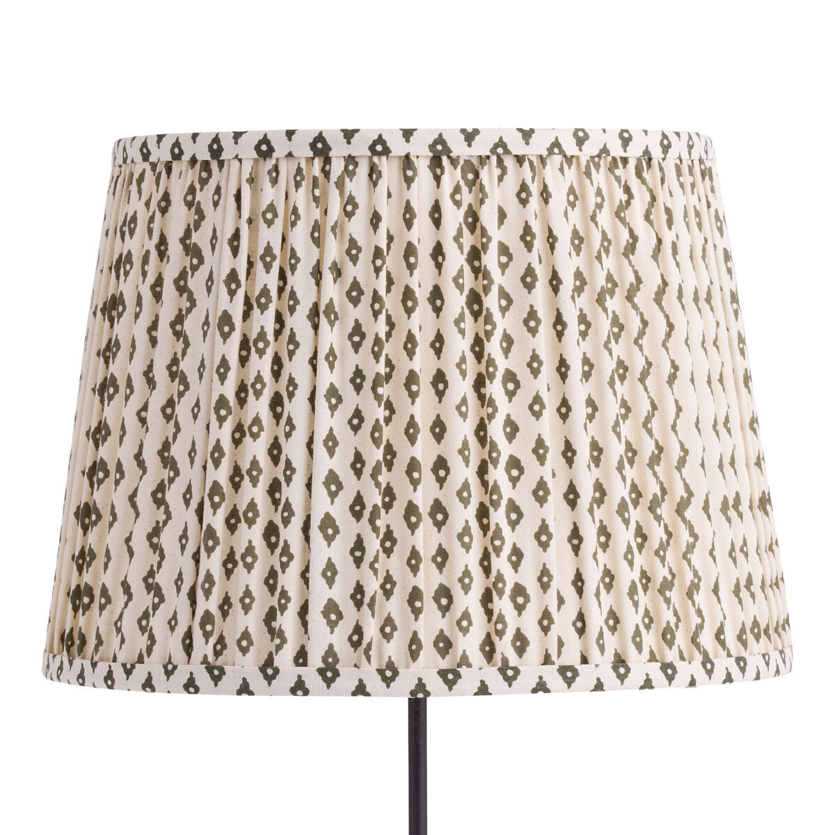 Olive Green Diamond Pleated Block Print Table Lamp Shade by World Market | World Market