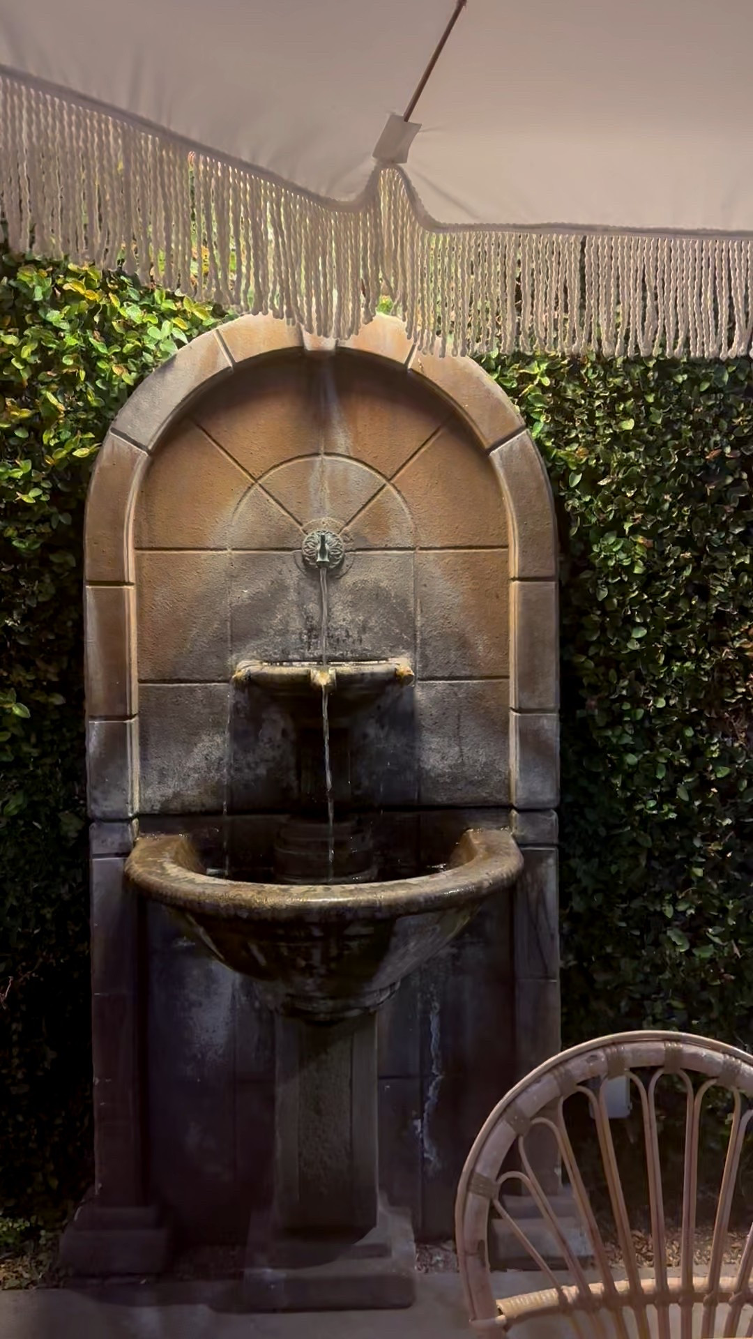 A sculptural water fountain that brings movement and tranquility to the space. #WaterFountain #OutdoorOasis #GardenStyle #SereneSpaces #TranquilLiving #OutdoorLiving #RelaxedElegance 

#LTKdayinmylife #LTKSpringSale #LTKHome