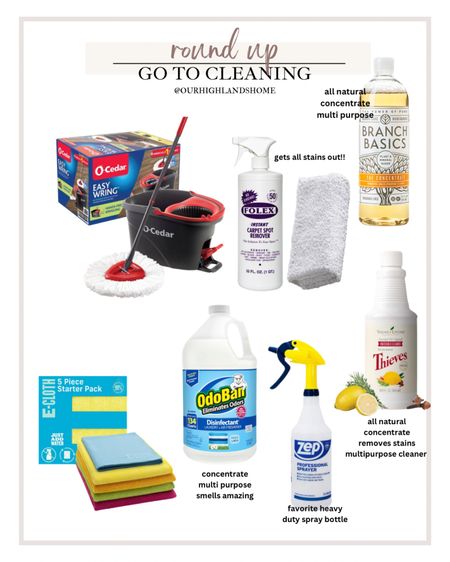 my go to cleaning products. a lot of these are either a concentrate or multi purpose cleaner which is great for cleaning all around the house vs switching products 

#LTKHome #LTKSaleAlert #LTKFindsUnder50