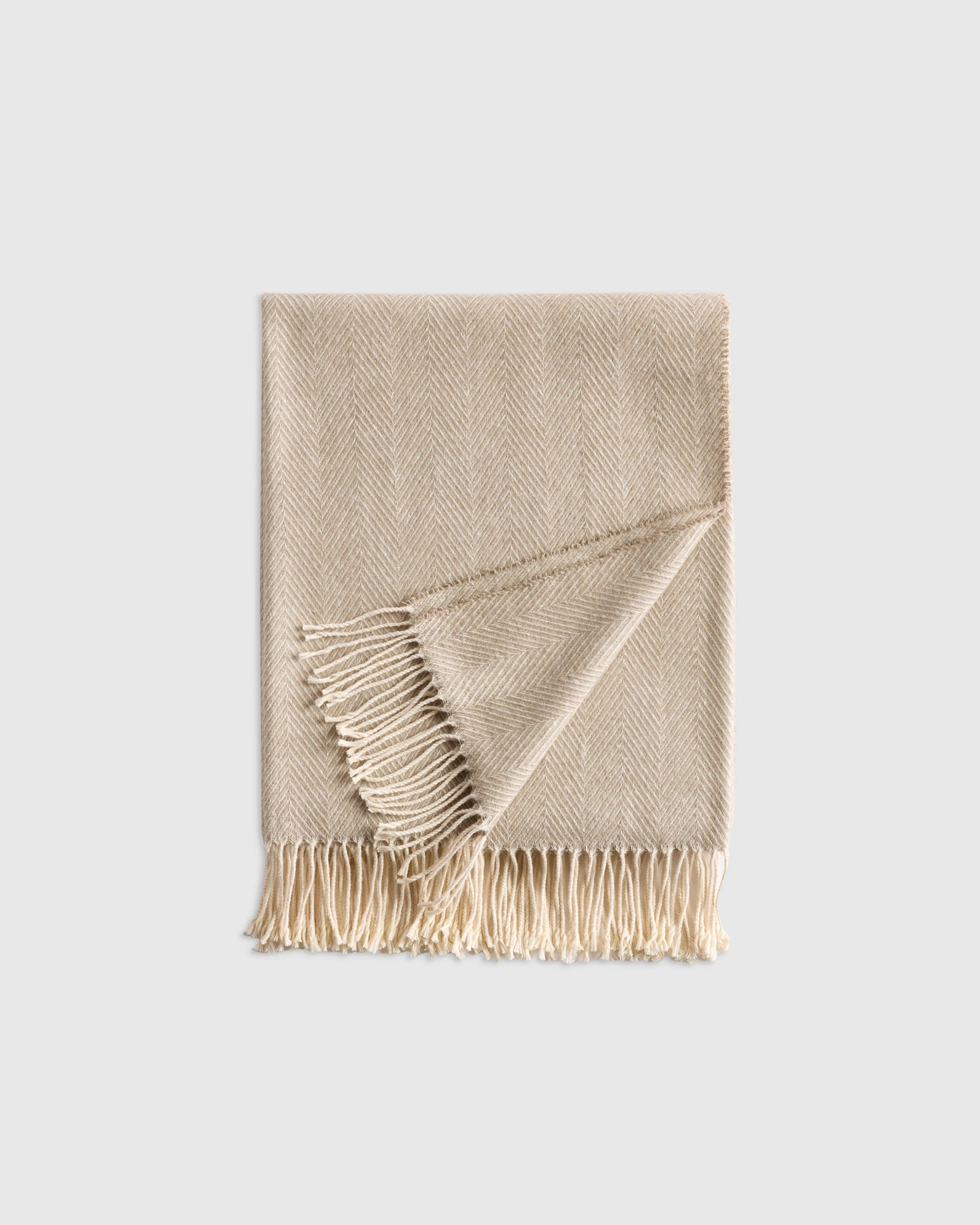 Italian Cotton Herringbone Throw | Quince