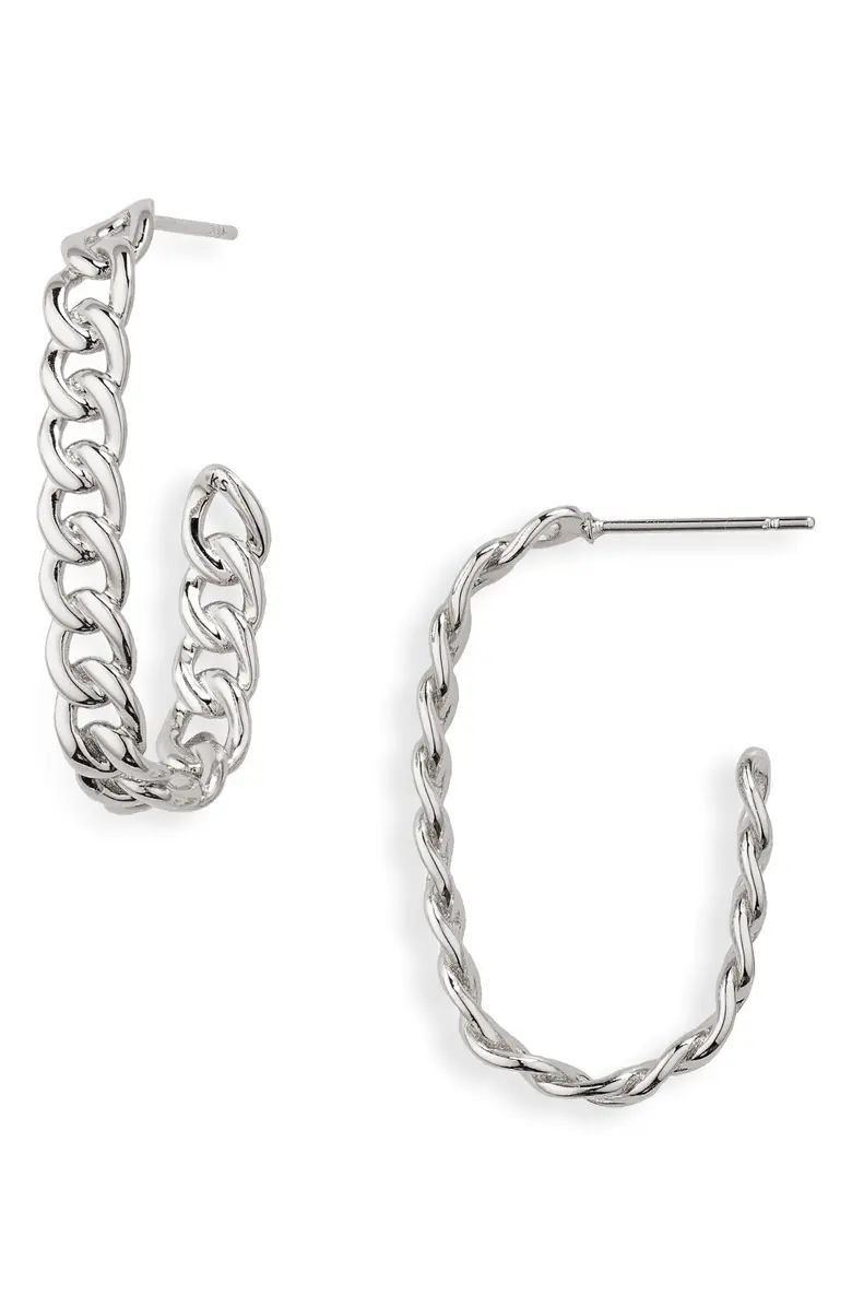 Grier Link Hoop Earrings | Nordstrom