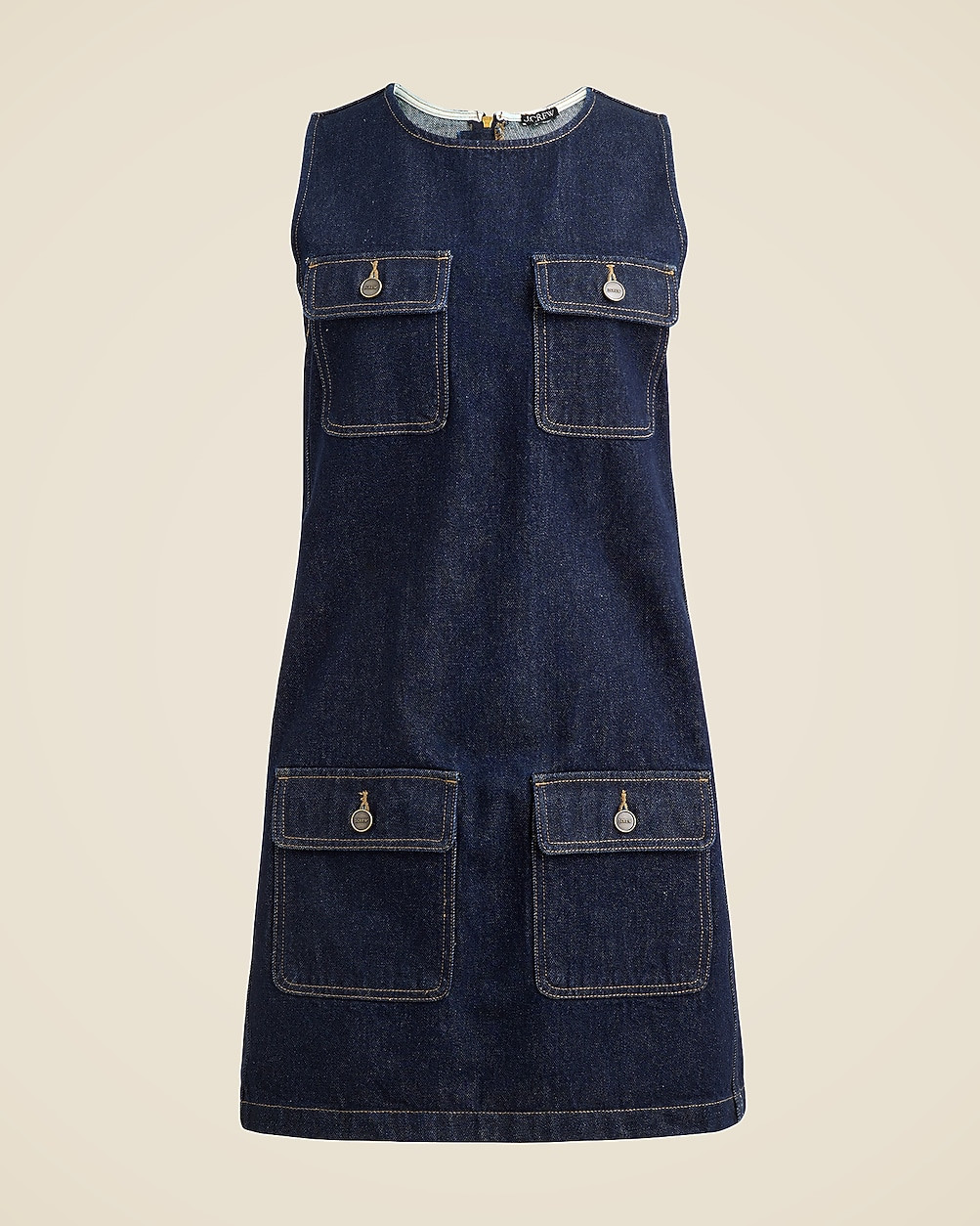 Patch-pocket shift dress in denim | J. Crew US