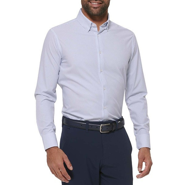 Men's Mizzen+Main Leeward Long Sleeve Button Up Shirt 2XLarge White Plus Print | Scheels