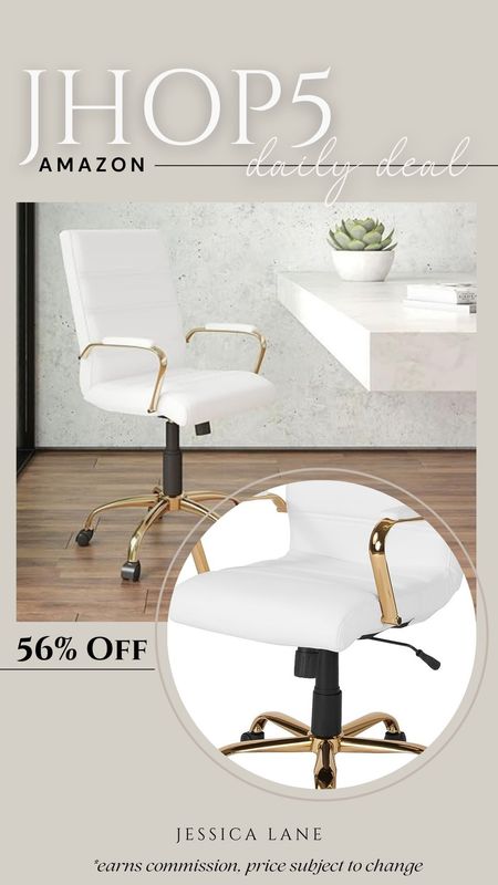 Amazon daily deal, save 56% on this gorgeous modern adjustable, swivel office chair.Office furniture, office chair, adjustable office chair, Amazon home, Amazon office, Amazon deal

#LTKsalealert #LTKhome #LTKstyletip