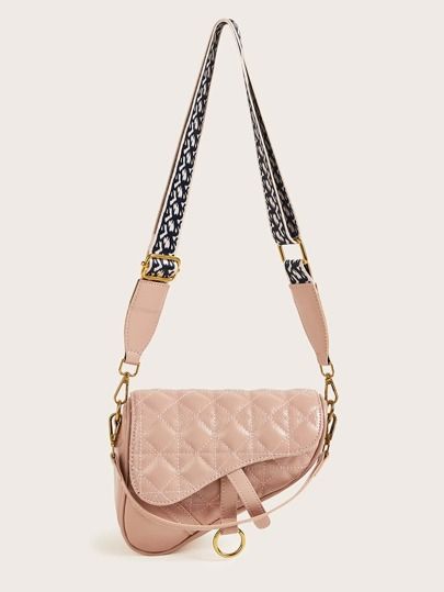 Quilted Saddle Bag With Wide Strap | SHEIN