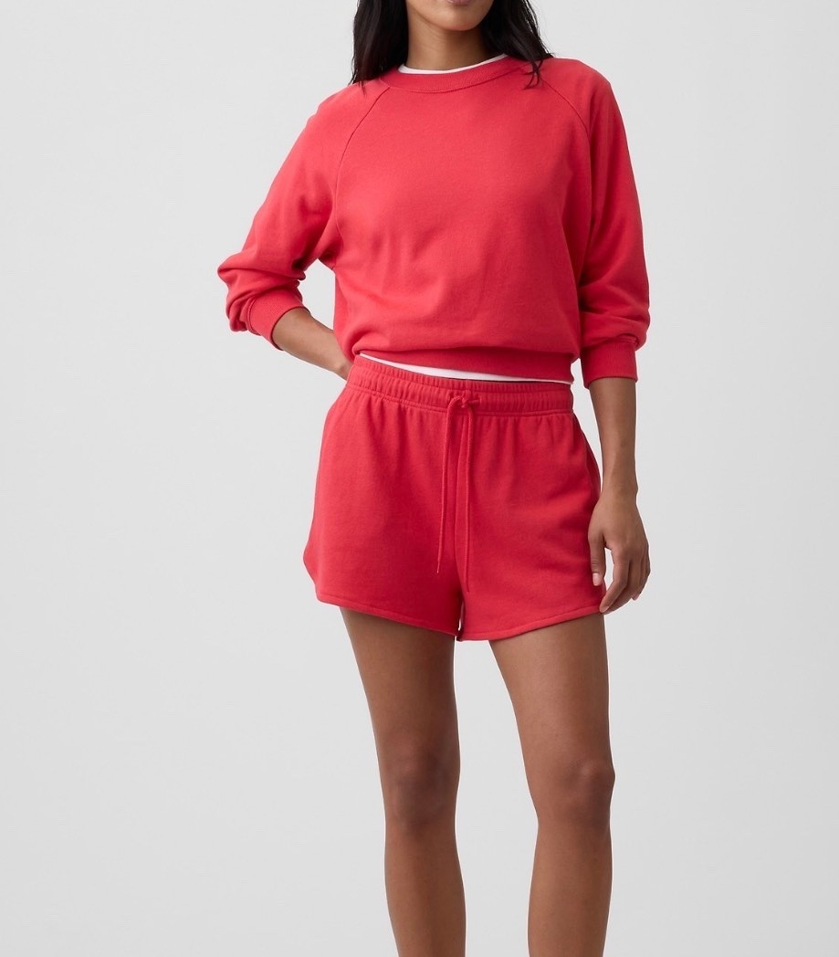 If you live up north, you know it’s always a possibility that you’ll need a sweatshirt and heavier shorts. These Gap Factory French Terry sets are perfect for your summer wardrobe. Wear them on a cool day or at night around the camp fire.
