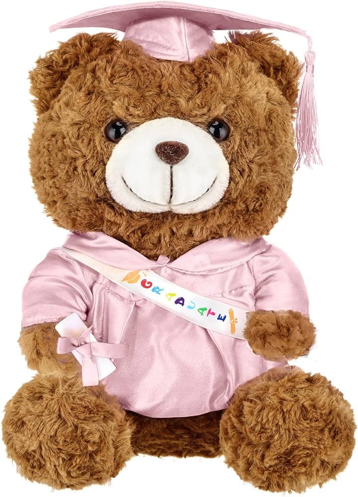 Hollowfly Graduation Bears 2024 Plush Stuffed Animal Bear with Gown Cap Tassel Set Graduate Cute ... | Amazon (US)