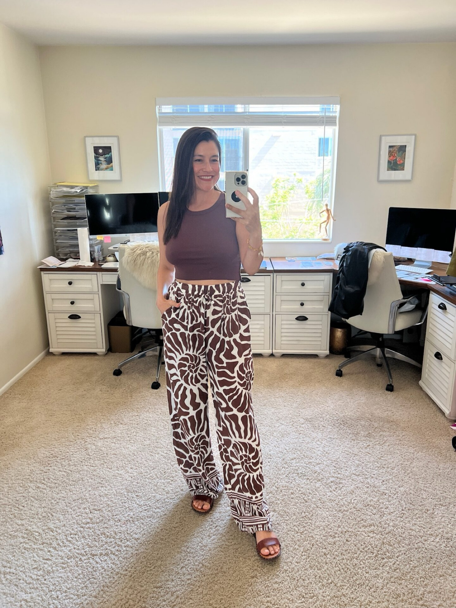 Summer Outfit: Halogen Ribbed Tank Top, Halogen Wide Leg Pants, FitFlop sandals, and Monica Vinader bracelet. 

#LTKSeasonal #LTKFindsUnder50 #LTKSummerSales
