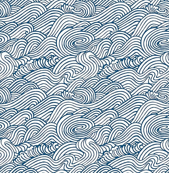 A-Street Prints 2744-24132 Navy Mare Wave Wallpaper | Amazon (US)