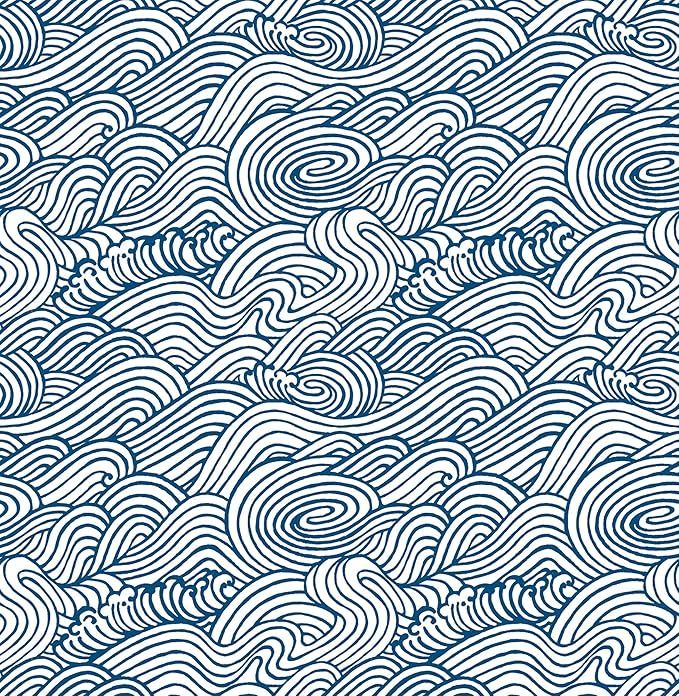 A-Street Prints 2744-24132 Navy Mare Wave Wallpaper | Amazon (US)