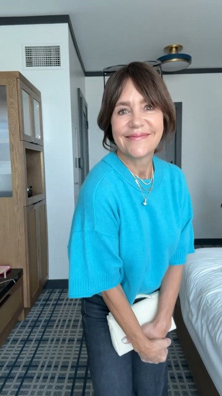 @Anthropologie has some of the prettiest cashmere sweaters! This color is gorgeous, and the fit is so good. True to size. 

#LTKootd #LTKOver40 #LTKSeasonal