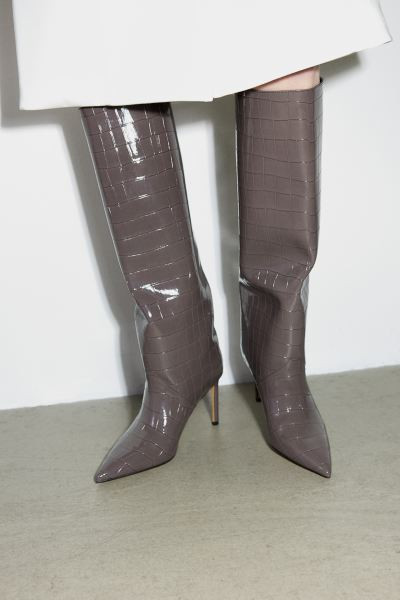 Knee-high heeled boots | H&M (UK, MY, IN, SG, PH, TW, HK)