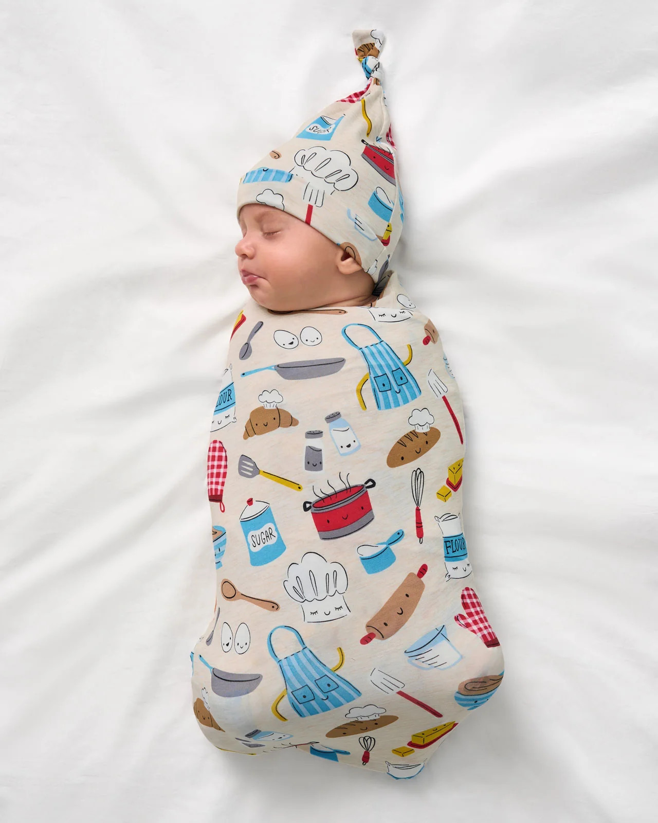 Little Chef Swaddle & Hat Set | Little Sleepies