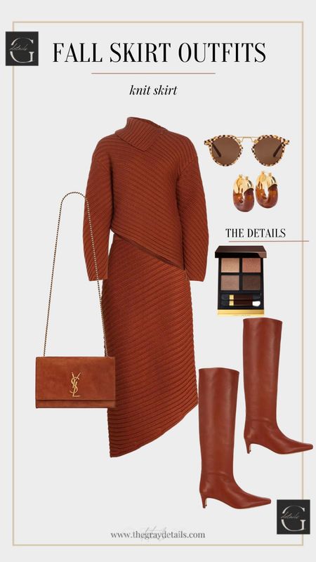 Fall knit skirt outfit

Sweater dress 
Fall outfit
Fall bag
Fall boot
Tall boot

#LTKshoecrush #LTKover40 #LTKstyletip