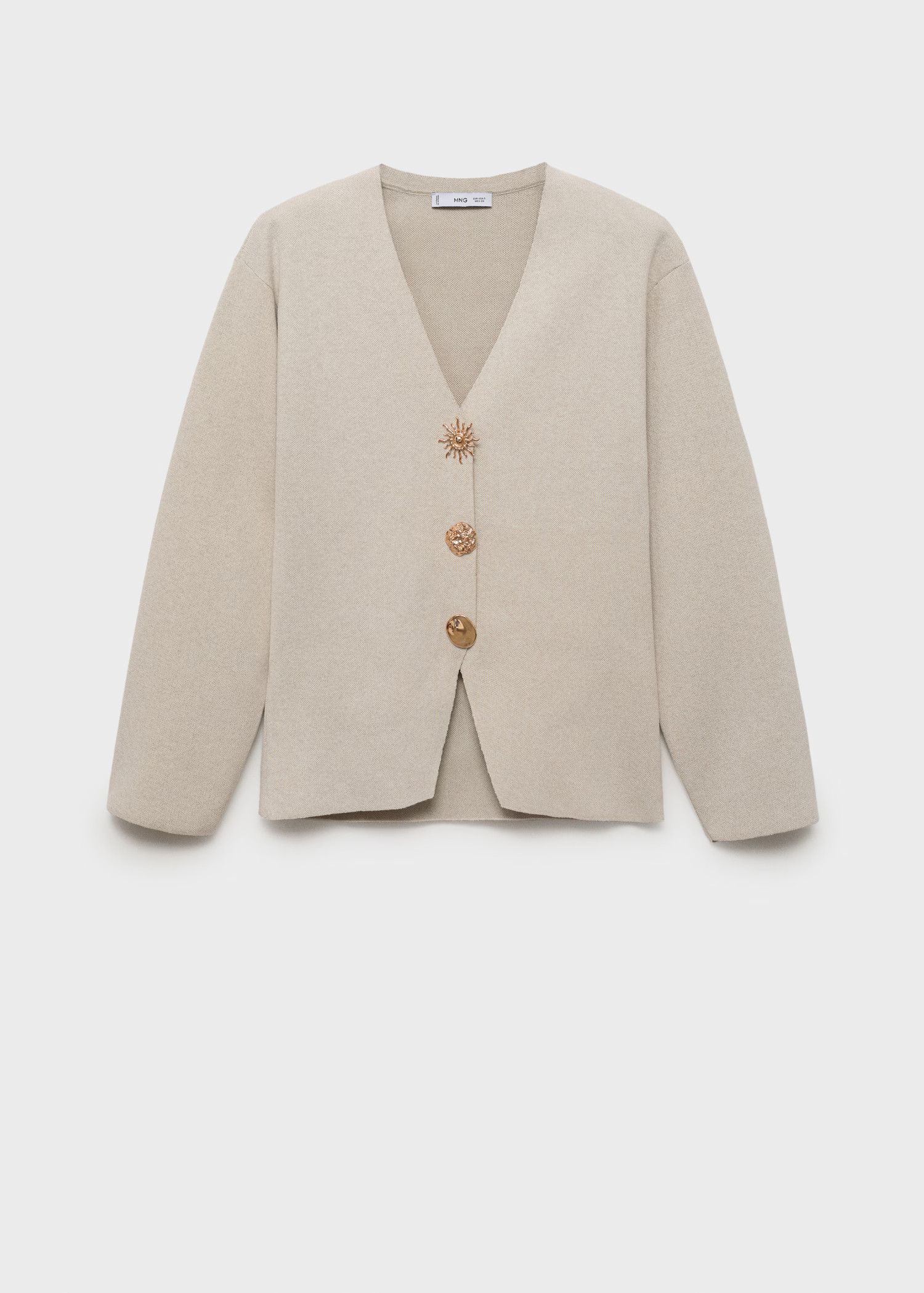 Fine-knit jacket with jewel buttons - Women | MANGO United Kingdom | MANGO (UK)