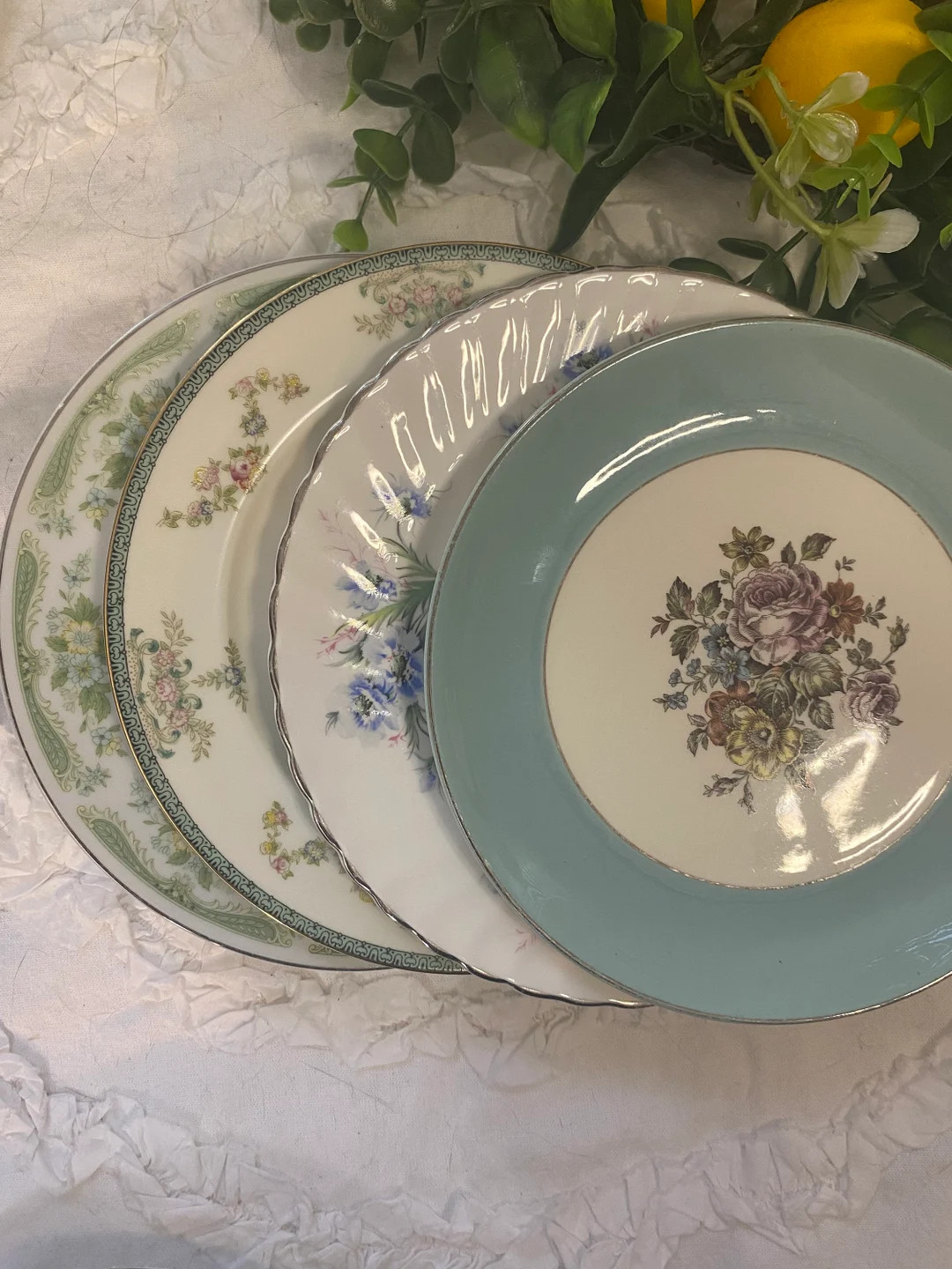Mismatched Vintage Floral Salad Plates - Set of 4 or 6 (7 Inch) - Etsy | Etsy (US)