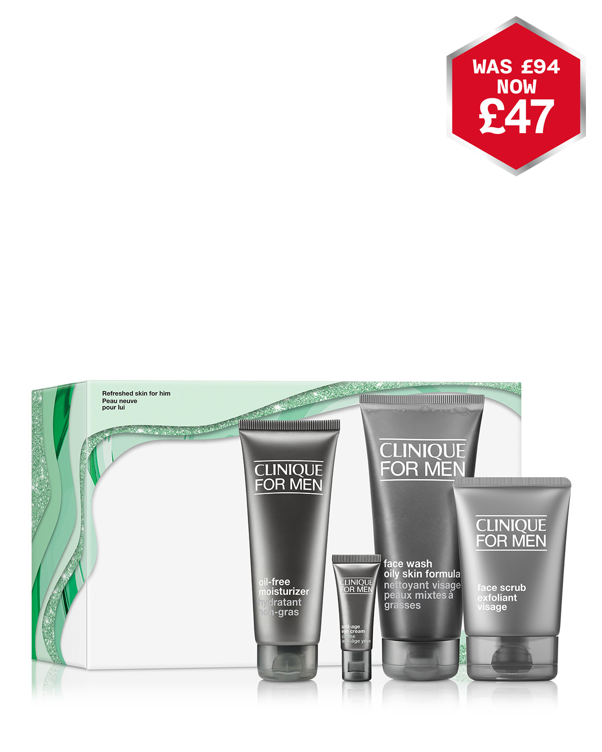 Clinique For Men Skincare Essentials Gift Set For Oily Skin Types | Clinique (UK)