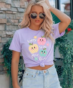 Teacher Shirts Womens Bow Teacher Graphic Tees Cute Teacher Appreciation Gifts Shirt Summer Casua... | Amazon (US)