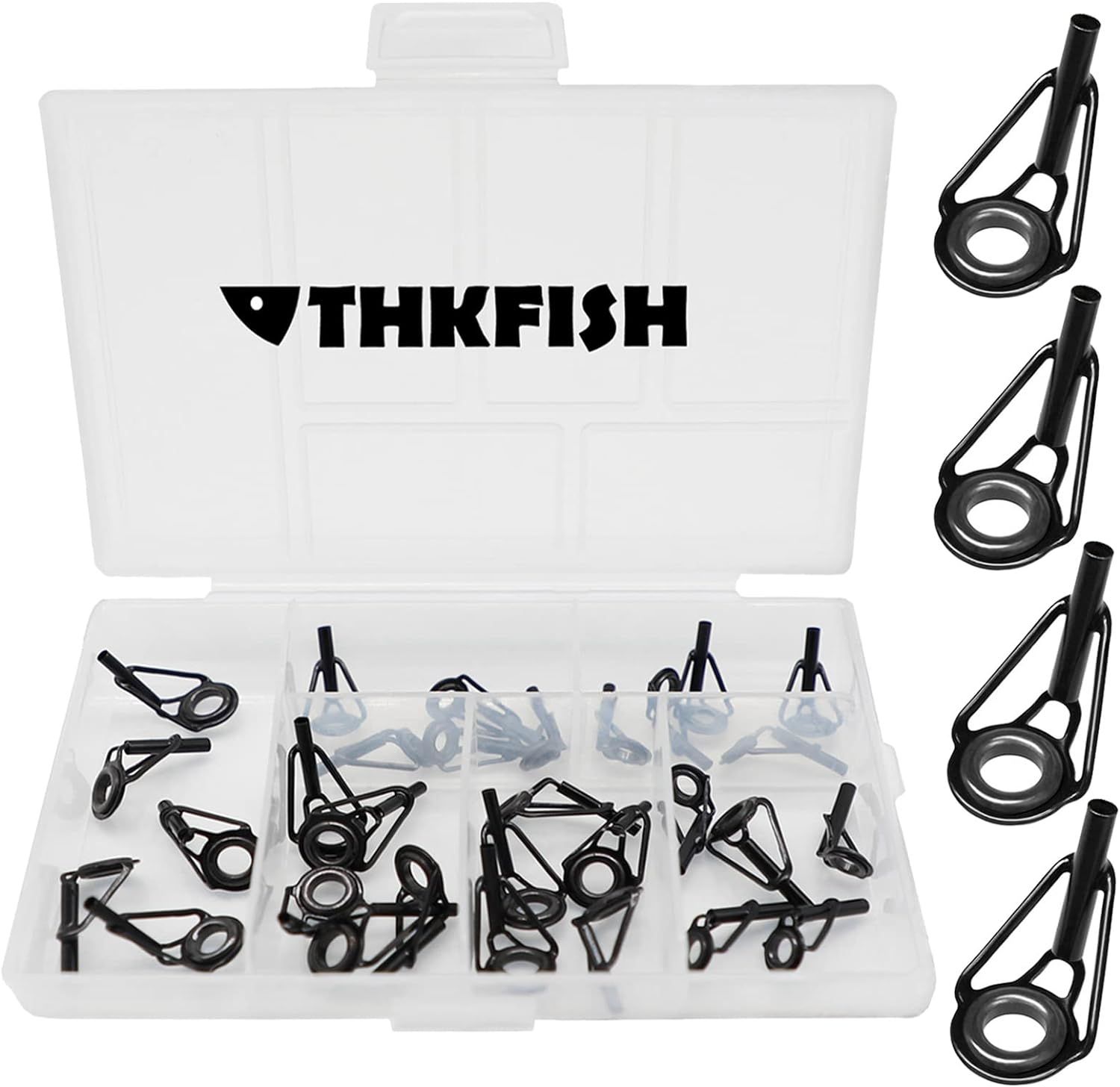 THKFISH Rod Tip Repair Kit Rod Repair Kit Fishing Rod Tips Stainless Steel Ceramic Ring Guide Rod... | Amazon (US)