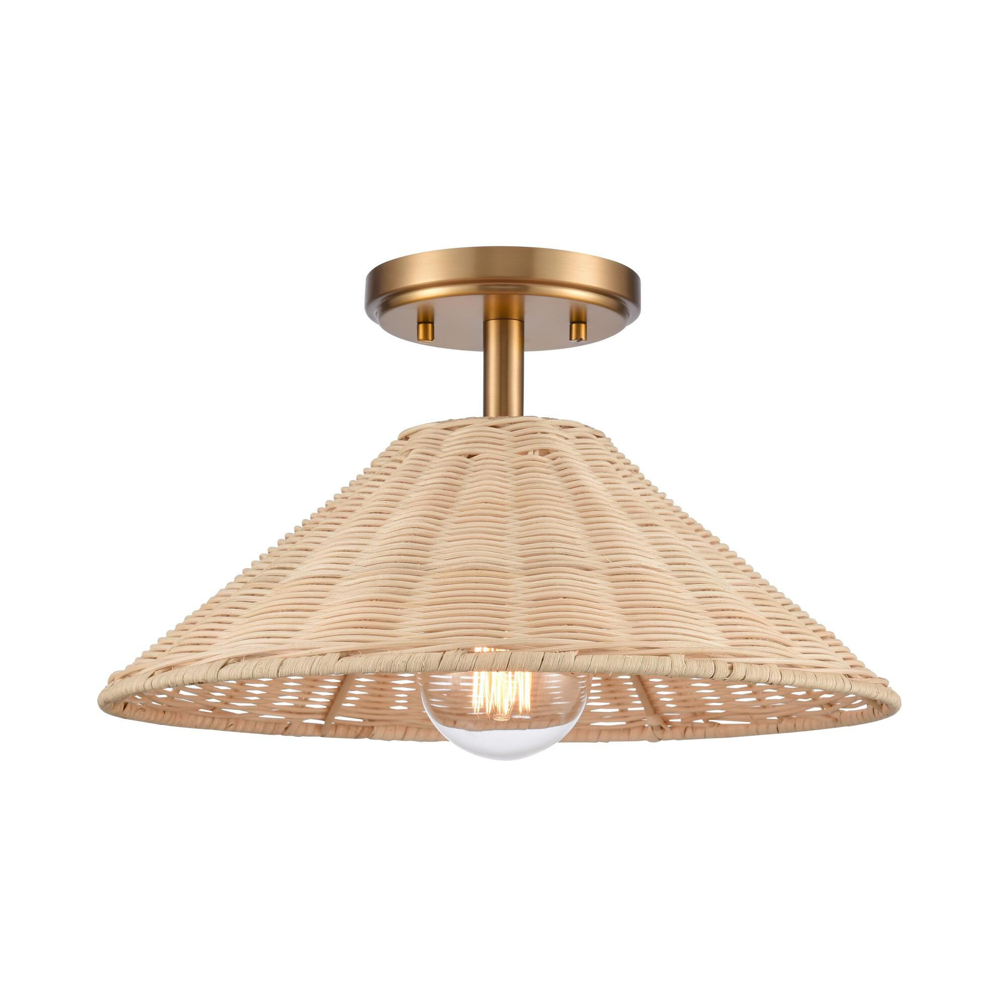Rydell 14 Inch 1 Light Semi Flush Mount by ELK Lighting | 1800 Lighting