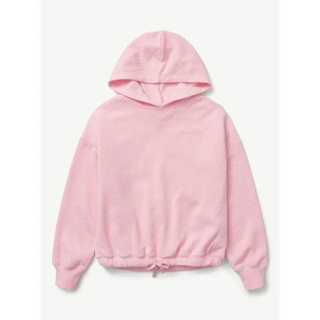 Justice Girls Basic Long Sleeve Fleece Hoodie, Sizes XS-XLP | Walmart (US)