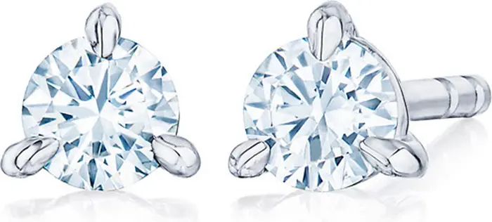 Kwiat Round Brilliant Cut Diamond & Platinum Stud Earrings - 0.25ct. | Nordstrom | Nordstrom